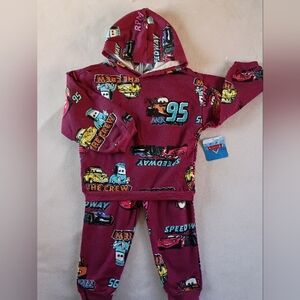 Disney Cars Burgundy Hoodie and Pants Set